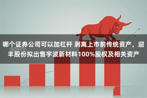 哪个证券公司可以加杠杆 剥离上市前传统资产，迎丰股份拟出售宇波新材料100%股权及相关资产